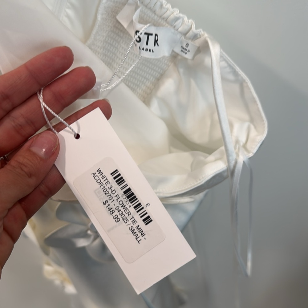 ASTR White Embellished Sheath Mini Dress - Picture 4 of 4